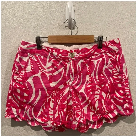 LILLY PULITZER The Buttercup White Pink Pockets Shorts - Picture 2 of 7